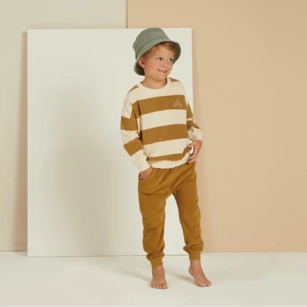 Rylee + Cru Gold Terry Sweat Set 4-5T